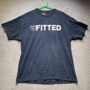 Fitted Hawaii Shirt Mens XL Blue Short Sleeve Crewneck